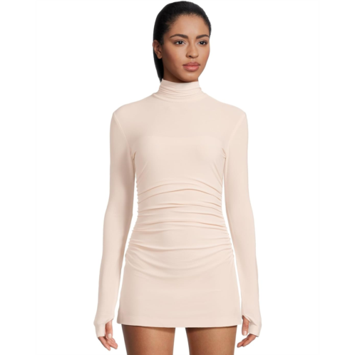 Womens Norma Kamali Long Sleeve Turtleneck Pickleball Dress