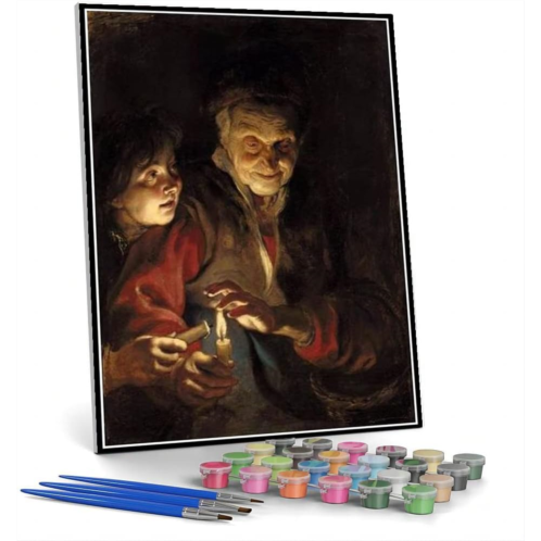 Hhydzq DIY Painting Kits for Adults?Old Woman Painting by Peter Paul Rubens Arts Craft for Home Wall Decor