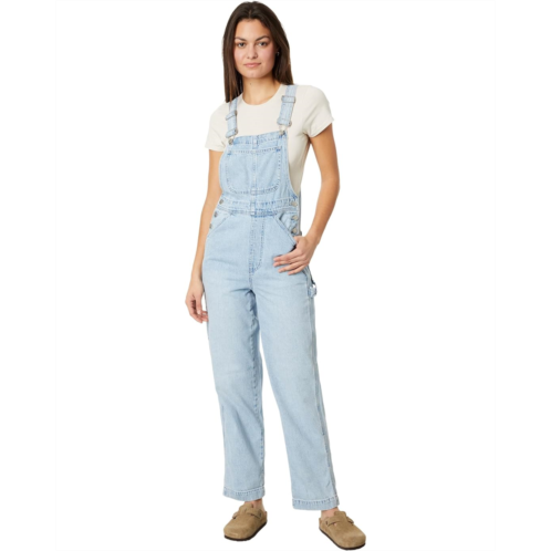 Womens Madewell Denim Oversized Carpenter Overalls in Collier Wash