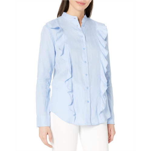 POLO Ralph Lauren Ruffle-Trim Linen Shirt