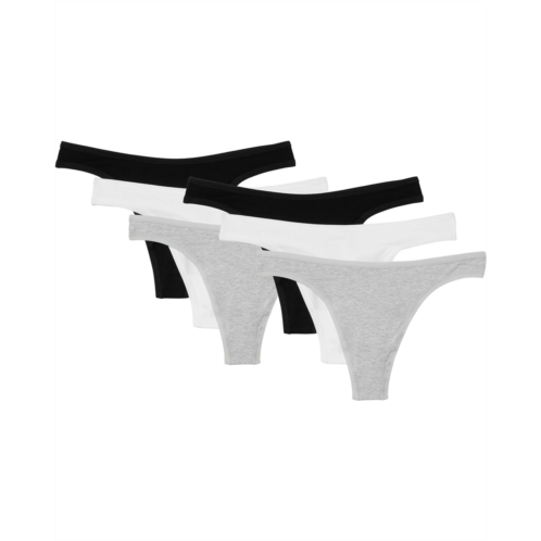 Womens PACT Everyday Mid Rise Thong 6-pack