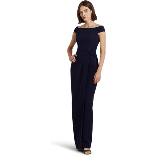 POLO RALPH LAUREN Womens Lauren Ralph Lauren Crepe Off-the-Shoulder Gown