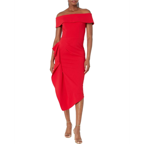 Womens Betsy & Adam Off-the-Shoulder Cuff Midi Dress