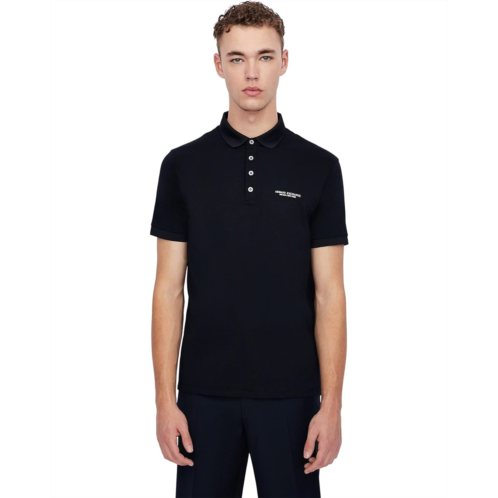 Mens Armani Exchange Slim Fit Milano/New York Logo Polo