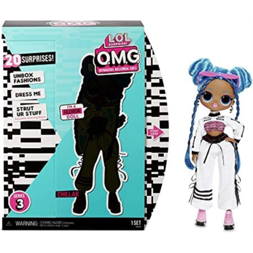 L.O.L. Surprise! LOL Surprise OMG Chillax Fashion Doll - Dress Up Doll Set with 20 Surprises for GIrls and Kids 4+