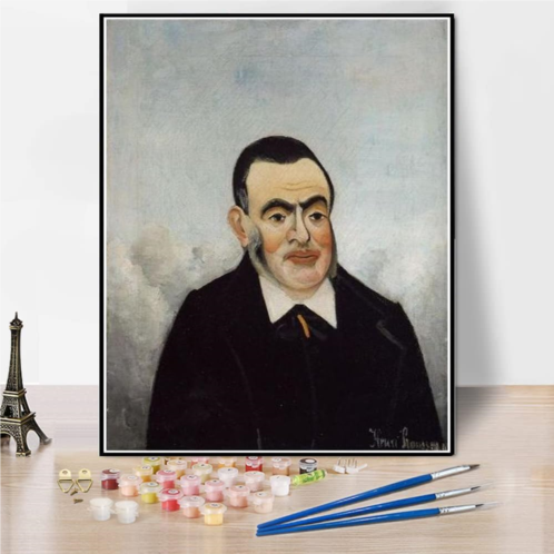 Hhydzq Paint by Numbers Kits for Adults and Kids Portrait of A Man Painting by Henri Rousseau Arts Craft for Home Wall Decor