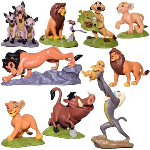 TAKENE The Lion King - Action Figures Toys,Tales of Mufasa & Simba Perfect Lion King Toys, 2-4 inches Mini Figurines Toy Set (9 Pcs)