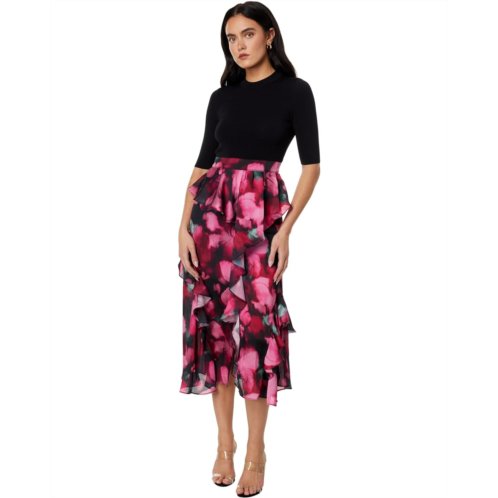 Womens Ted Baker Darciia Fitted Knit Bodice Dress with Ruffle Skirt