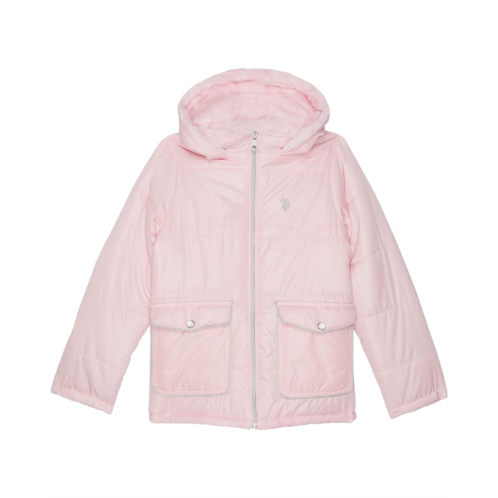 U.S. POLO ASSN. Metallic Trim Puffer Jacket (Little Kids/Big Kids)