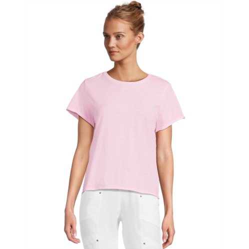 Womens Elliott Lauren Enzyme Wash Jersey - Short Sleeve Crew Neck Tee
