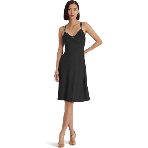 POLO RALPH LAUREN Womens Lauren Ralph Lauren Double-Strap Georgette Slip Dress