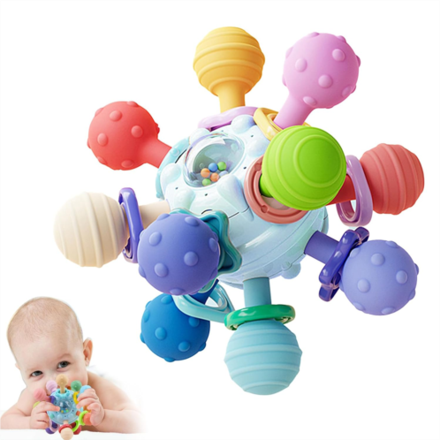 HAHAone Baby Sensory Montessori Toy - Infant Teething Relief - Teethers for Newborn - Developmental Rattles Chew Toys Gifts for 0 3 6 9 12 18 Months Girl Boy -Toddler Travel Toy for 1 2 On