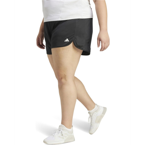 adidas Plus Size Pacer Essentials Knit High-Rise Shorts