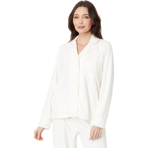 P.J. Salvage Womens PJ Salvage Luxe Terry Cable-Knit Shirt