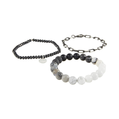 Dee Berkley Black Ombre Gemstone Bracelet Stack