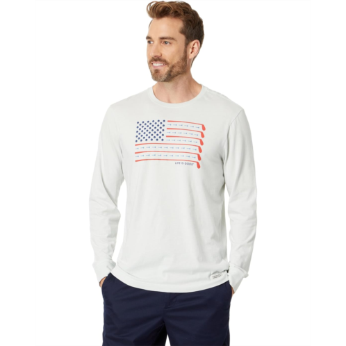 Life is Good Golf Flag Long Sleeve Crusher-Lite Tee