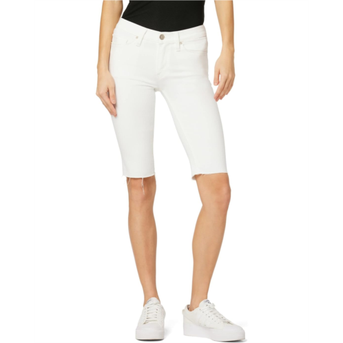 Womens Hudson Jeans Amelia Mid-Rise Knee Shorts in White
