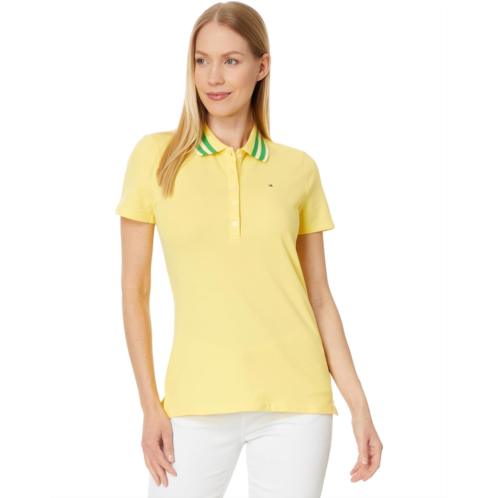 Womens Tommy Hilfiger Solid Polo With Tipping