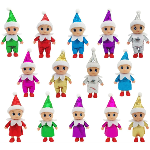 JHBEMAXS Mini Elf Baby Twins Tiny Elves Set Shining Kindness Kid Craft Babies Doll Toy Decoration Accessories Gift for Girl Boy Kid Adult (Pack of 14 Pieces)