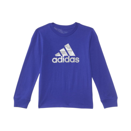 Adidas Kids France Camo Logo Long Sleeve Tee (Toddler/Little Kid)