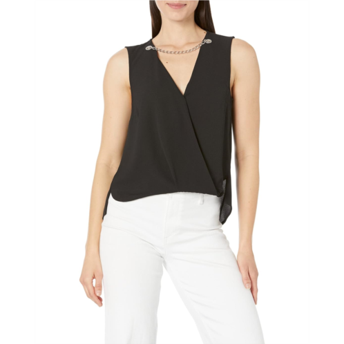 Michael Michael Kors Solid Crepe Wrap Top