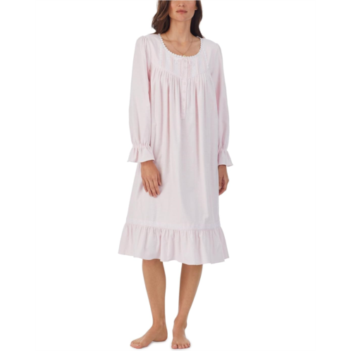 Womens Eileen West Cotton Flannel Long Sleeve Waltz Gown