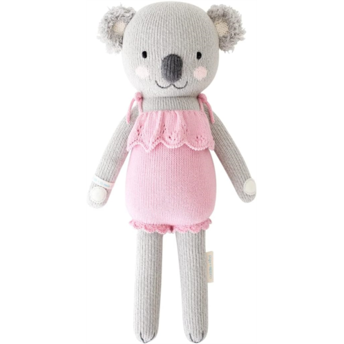 cuddle + kind Claire The Koala Little 13 Hand-Knit Doll - 1 Doll = 10 Meals, Fair Trade, Heirloom Quality, Handcrafted in Peru, 100% Cotton Yarn