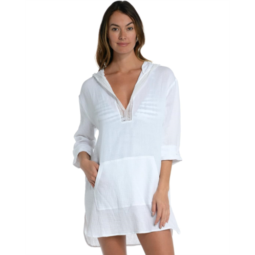 Womens La Blanca Seaside Covers Hooded Tunic with Pocket