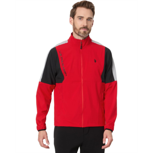 U.S. POLO ASSN. USPA Stretch Woven Cut Panel Full Zip Jacket