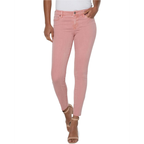 Womens Liverpool Los Angeles Abby Ankle Skinny with Cut Hem in Rose Blush