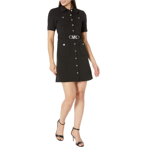 Womens MICHAEL Michael Kors Belted Mod Dress