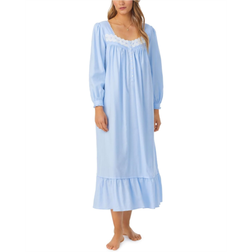 Womens Eileen West Cotton Rayon Flannel Long Sleeve Ballet Gown