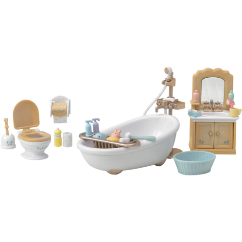 Calico Critters Country Bathroom Set - Toy Dollhouse Furniture and Accessories Set for Ages 3+