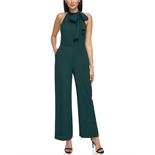 Vince Camuto Signature Stretch Crepe Bow Neck Jumpsuit