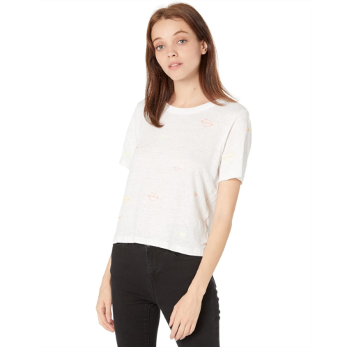 Chaser Linen Jersey Cropped Short Sleeve Easy Tee