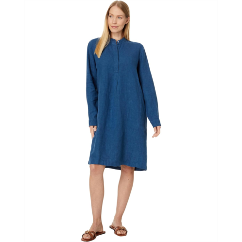 Womens Eileen Fisher Mandarin Collar Knee Length Dress