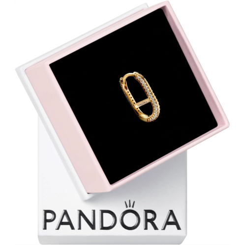 PANDORA Me Pave Link Earring - Great Gift for Women - Stunning Gold Womens Earrings to Hang Dangles - 14k Gold & Cubic Zirconia