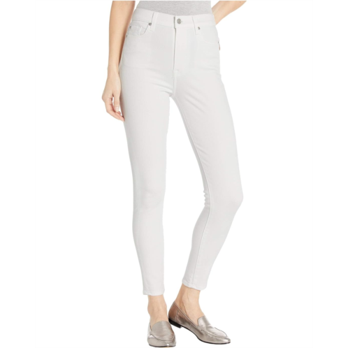 Womens 7 For All Mankind High-Waist Ankle Skinny in Slim Illusion White