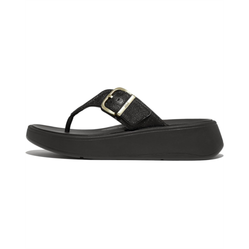 Womens FitFlop F-Mode Buckle Shimmerlux Flatform Toe-Post Sandals