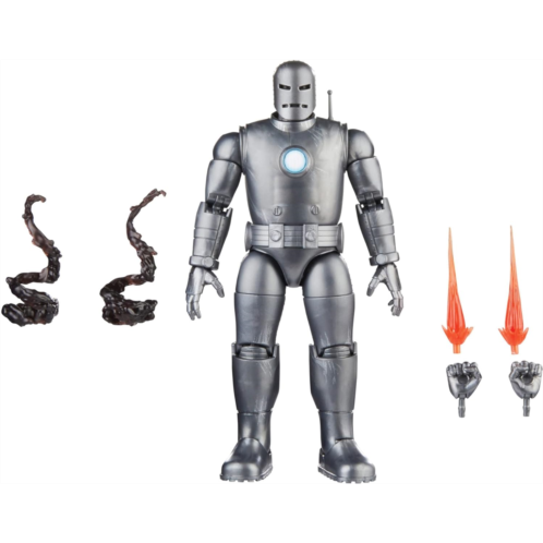 Marvel Legends Series Iron Man (Model 01) Avengers 60th Anniversary Collectible 6-Inch Action Figure, 6 Accessories