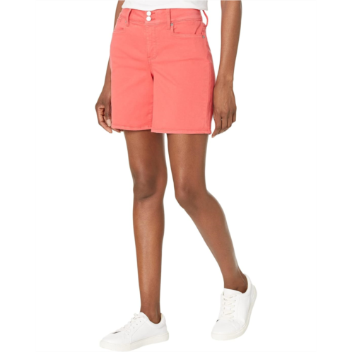Womens NYDJ Frankie Relaxed Shorts in Red Fox