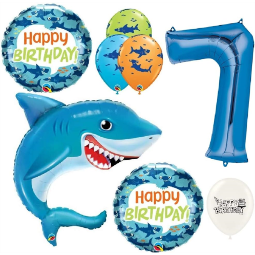 Ballooney  s Ultimate Great White Shark Ocean Sea Creatures Theme 7th Birthday Party Event Balloons Bouquet