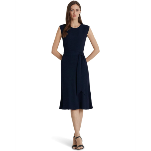 POLO RALPH LAUREN Womens Lauren Ralph Lauren Belted Bubble Crepe Dress