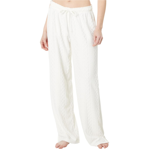 P.J. Salvage Womens PJ Salvage Luxe Terry Cable-Knit Pants