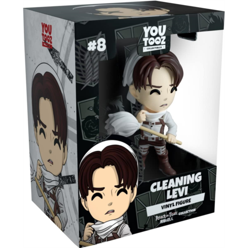 Youtooz Cleaning Levi 4.4 Vinyl Figure, Collectible Cleaning Levi Ackerman Figure from Attack on Titan Anime by Youtooz Attack on Titan Collection