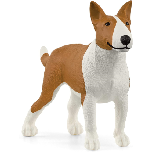 Schleich Farm World, Cute and Realistic Dog Toy Animals for Boys and Girls, Bull Terrier Dog Figurine, Ages 3+