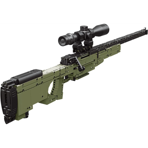 CampCo Sniper Rifle Gun Building Blocks Blaster Kit, like Lego & NERF, 14+ yrs & Adults, 1491 pcs 3D, Simulation Weapon Toy, DIY, Mechanical Model Kit
