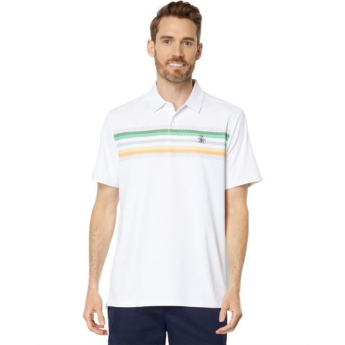 Mens Original Penguin Golf Coastal Ombre Stripe Print Polo