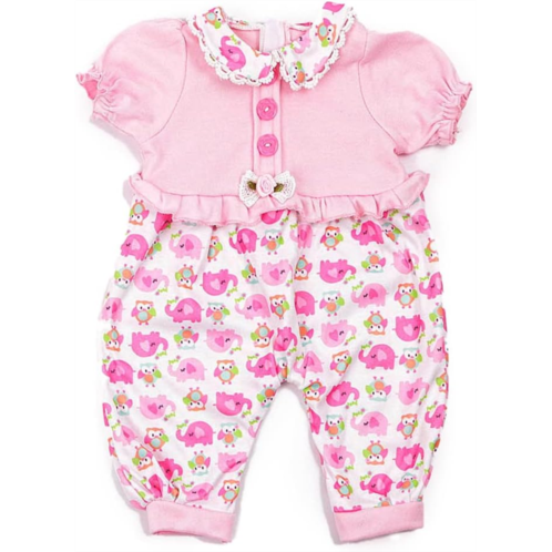 TatuDoll Reborn Doll Clothes Pink Printed Romper 20-22inch Reborn Baby Girl Dolls Matching Clothes