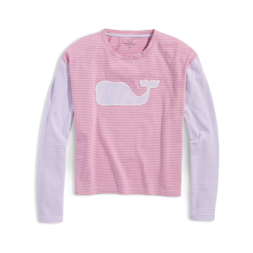 Vineyard Vines Kids Long Sleeve Boxy Whale Patch Tee (Toddler/Little Kid/Big Kid)